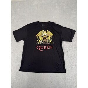 Queen Shirt‎ Mens XL Black Band Crest Logo T-Shirt Tee Rock Music Concert 2025